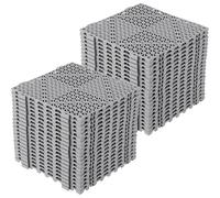 VOGREX 50Pcs 30x30cm Interlocking Floor Mat Waterproof PVC Grey | Size: 30x30 cm VOGREX Grey 30x30 cm