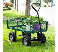 VOGREX 550kg Heavy Duty Folding Side Garden Wagon Trolley UK in Green VOGREX Green