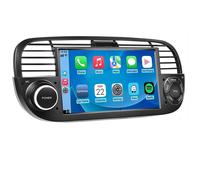 VOGREX 7" Apple CarPlay Android Auto Stereo for Fiat 500 2007-2015 in Black VOGREX Black
