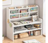 VOGREX A Desktop Pen Holder Stationery Rack Classification Storage in White VOGREX White