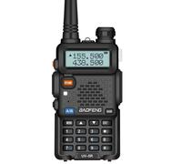 VOGREX BAOFENG UV-5R III Tri-Band Walkie Talkie Long Range FM Two Way Radio & Headset in Black | Size: 500g VOGREX Black 500g