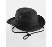VOGREX Black UPF50 Wide Brim Outback Cowboy Sun Hat With Chin Strap VOGREX Black One Size