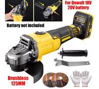 VOGREX Cordless Angle Grinder 125mm For Dewalt 18V 20V Batteries in Yellow VOGREX Yellow