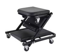 VOGREX Folding Car Creeper Seat with 6 Rotatable Wheels Under Car Repair in Black VOGREX Black