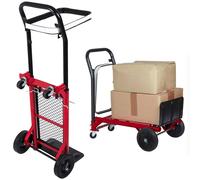 VOGREX Heavy Duty Folding Hand Cart Industrial Sack Truck Trolley in Black VOGREX Black