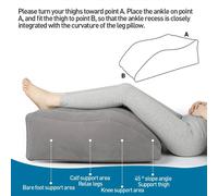 VOGREX Inflatable Elevation Wedge Foot Rest Raiser Support Pillow Cushion in Grey VOGREX Grey
