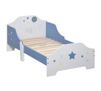 VOGREX Kids Star Balloon Single Bed Frame with Guardrails & Slats in Blue VOGREX Blue
