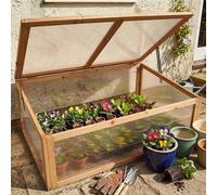VOGREX Mini Green House Wooden Cold Frame For Vegetables in Brown VOGREX Brown