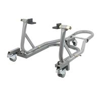 VOGREX MOTORCYCLE REAR STAND DOLLY ADJUSTABLE COATED STEEL PADDOCK STAND in Grey VOGREX Grey