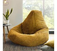 VOGREX Mustard Jumbo Cord Beanbag Chair Large Bean Bag VOGREX Mustard