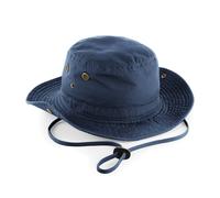 VOGREX Navy UPF50 Wide Brim Outback Cowboy Sun Hat With Chin Strap in Mid Navy VOGREX Mid Navy One Size