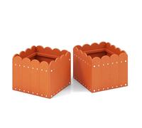 VOGREX Outdoor Raised Garden Bed with Drainage Holes in Orange VOGREX Orange