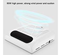 Vogrex Plug Nail Dust Collector Vacuum Suction Extractor Fan In White White