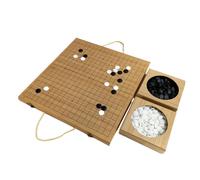 VOGREX Portable Wooden Weiqi Go Board Game Set in Beige VOGREX Beige