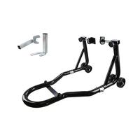 VOGREX Rear Motorcycle Paddock Stand Heavy Duty Black With Bobbin Hooks VOGREX Black