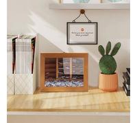 VOGREX Shake Away Your Anxiety Mini Anxiety Bookshelf in Natural VOGREX Natural