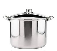 VOGREX Steelex 24cm 8.4L Stainless Steel Induction Stock Pot in Silver VOGREX Silver