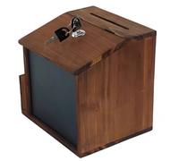 VOGREX Wall Mount Wooden Lockable Suggestion Box in Brown VOGREX Brown