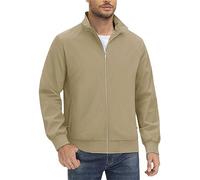 Vogrtcc Men's Summer Casual Lightweight Jacket Stand Collar Pilot Jacket