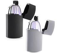 VOGSee 2 Pack UV Blocking Blue Light Compact Reading Glasses Folding Reading Glasses with Soft Spring Hinge for Men and Women, Black/Grey (Gunmetal), Small