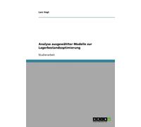 Vogt - Lagerbestandsoptimierung. Analyse ausgewhlter Modelle. - New p - X555z