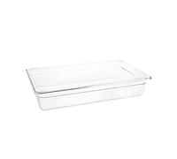 Vogue 1/1 Gastronorm Container 100mm 13.12 Litre Clear Catering Food Storage Pan, 530(l)x325(d)x100(d)mm.