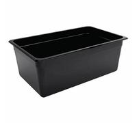Vogue 1/1 Gastronorm Container Made of Polycarbonate in Black - 25.6L