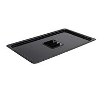 Vogue 1/1 Gastronorm Lid Made of Polycarbonate in Black - Dishwasher Safe