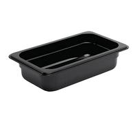 Vogue Polycarbonate 1/4 Gastronorm Container 65mm Black