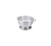 Vogue Aluminium Colander 40 cm/16 inch, Silver Colour, Vegetable Colander Strainer, Size: 400 mm/16 inch Diameter, Sturdy Handles, Weight: 630 g, Dishwasher Safe, K338