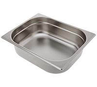 Vogue Gastronorm Pan 1/2, Stainless Steel Tray, Depth: 100 mm, Capacity: 6.2 Litres, Hot and Cold Food Storage Container, Bain Marie Compatible, Lid Sold Separately, K928