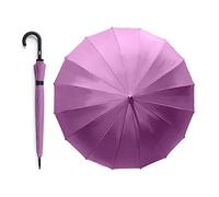VOGUE 16 Rib Long Elegant Umbrella Made from 100% Eco Rpet Fabric Made from Recycled Plastic Bottles Windproof System (Wind Proof) and Automatic Open. (Pink), pink, XXL