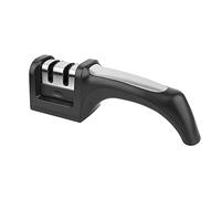 Vogue 2-Stage Knife Sharpener - Helps Repair, Restore, Polish Blades GD035 | Ergonomic handle and non-slip rubber feet ensure safe, stable operation when restoring and polishing dull kitchen blades.