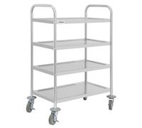 Vogue 4 Tier Clearing Trolley - Kitchen Serving Cart, Ideal for Buffets, Catering, Events JB373