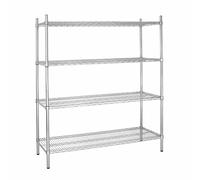 Vogue 4 Tier Wire Shelving Kit 1830x460mm - L939