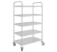 Vogue 5 Tier Clearing Trolley - Kitchen Serving Cart, Ideal for Buffets, Catering, Events JB374