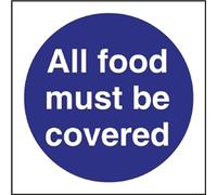 Vogue All Food Must Be Covered Sign