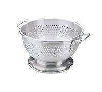 Vogue Aluminium Colander with Sturdy Handles K336, Silver, 12 Inch | Ridged stand at the base allows stable resting in pots and pans; lightweight build with simple cleanup for busy kitchens.