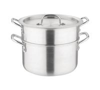 Vogue Aluminium Double Boiler Pan With Lid 24cm