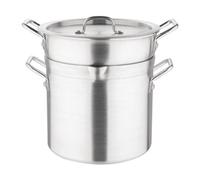 Vogue Aluminium Double Boiler Pan With Lid 28cm
