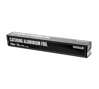 Vogue Aluminium Catering Foil - 440 mm x 75 metres, Silver, With Serrated Cutting Blade, 12 Microns, Food Service Foil Roll, Premium Kitchen Foil, Commercial and Home Use, CF353