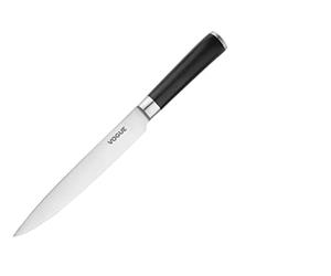 Vogue Bistro Carving Knife 8 inch, Stainless Steel, Rockwell Hardness 52°, Blade Length 201mm, Black ABS Handle, Professional or Home Use | FS682