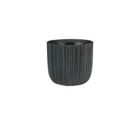Vogue Black Linear Indoor Succulent Plant Pot - Ceramic. Small (H7 X W7 Cm)