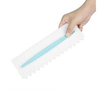 Vogue Cake Icing Scraper Spatula Set (3 Pack) - Edge Smoother Decorating Comb GP776