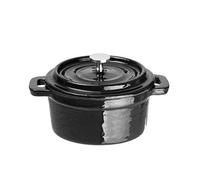 Vogue Cast Iron Mini Round Pot Black - 240ml 8fl oz | Delivers exceptional heat retention for slow cooking, offering an 8fl oz capacity suited for commercial oven-to-table use.