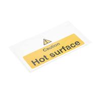 Vogue Caution Hot Surface Sign - 100x200mm 4x8" (Self-Adhesive)
