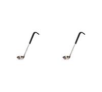 Vogue CD144 Colour Coded Ladle 30ml Stainless Steel Kitchen Cooking Serving Utensil, Black (Pack of 2)