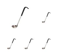 Vogue CD144 Colour Coded Ladle 30ml Stainless Steel Kitchen Cooking Serving Utensil, Black (Pack of 5)