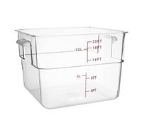 Vogue CF024 Square Storage Container 10Ltr Clear Measuring Food Freezer Tubs