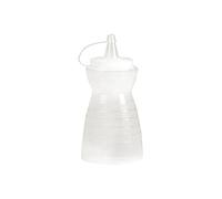 Vogue Clear Lidded Sauce Bottle - Squeeze Condiment Bottles Plastic Sauce Seasoning Bottles Dispensers Multipurpose Squirt Bottles for Sauce, BBQ, Paint and Olive Oil GF250